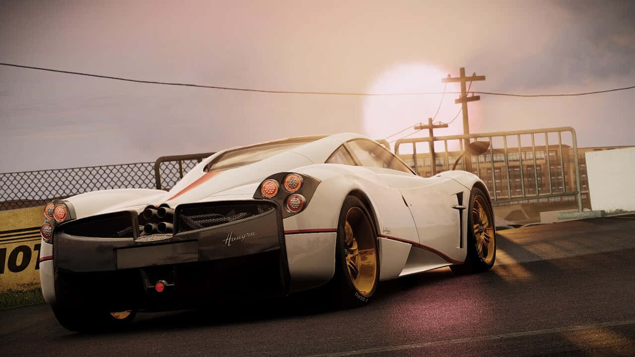 پس‌زمینه 720p بازی Project Cars با خورشید سفید والپیپر
