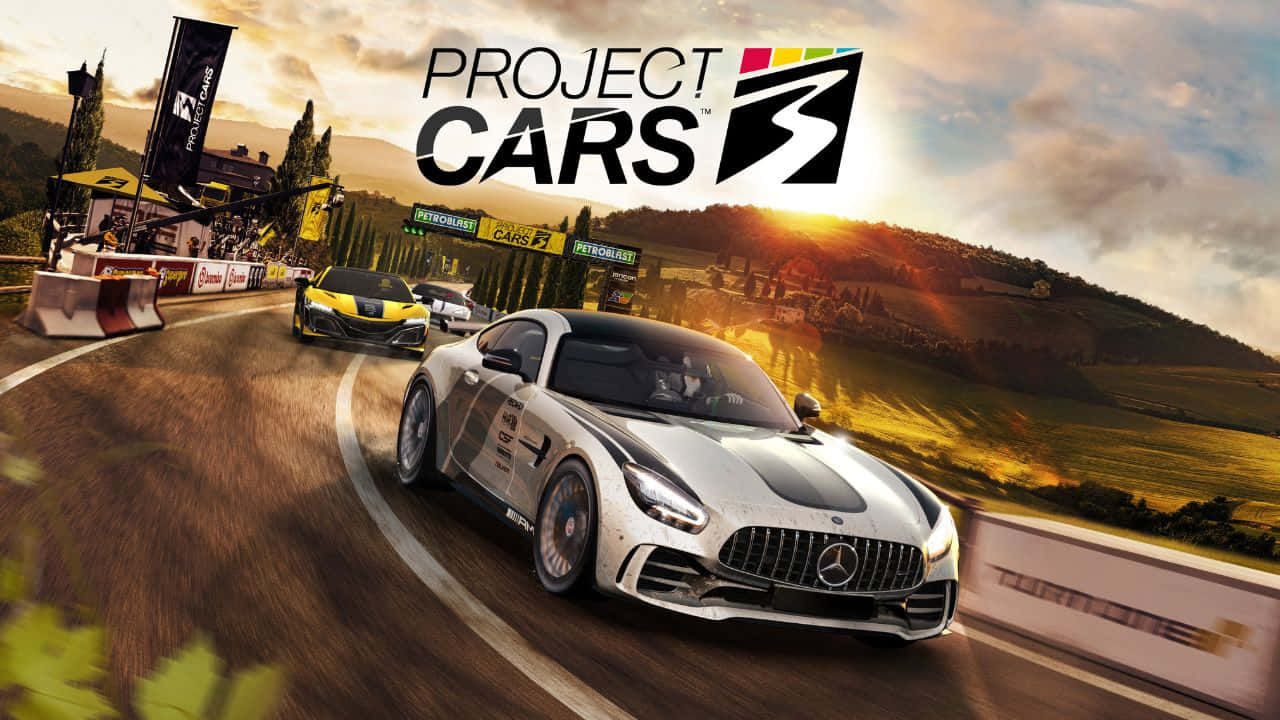 پس‌زمینه خودروی خاکستری 720p بازی Project Cars والپیپر