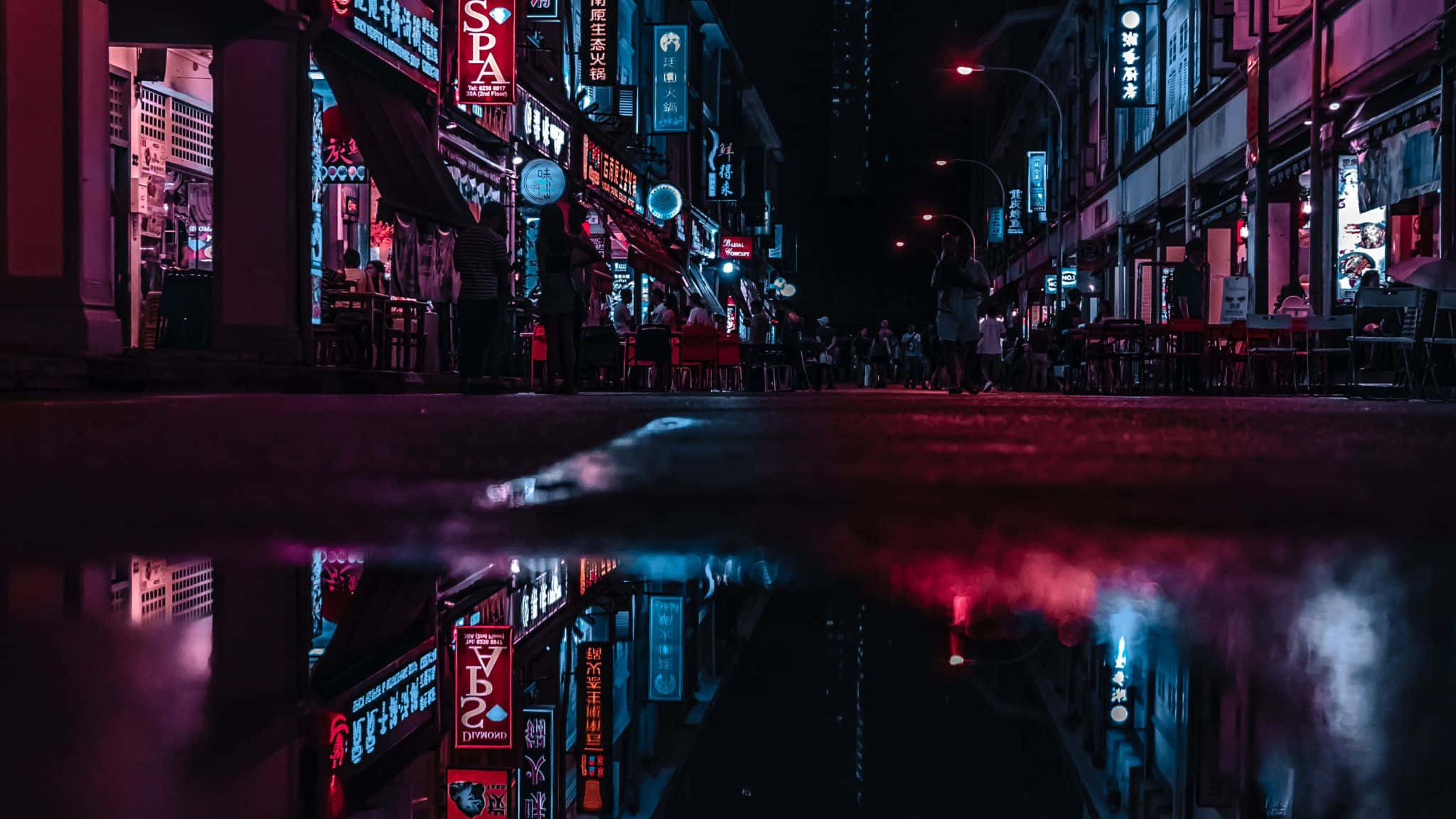پس‌زمینه شهر نئون والپیپر