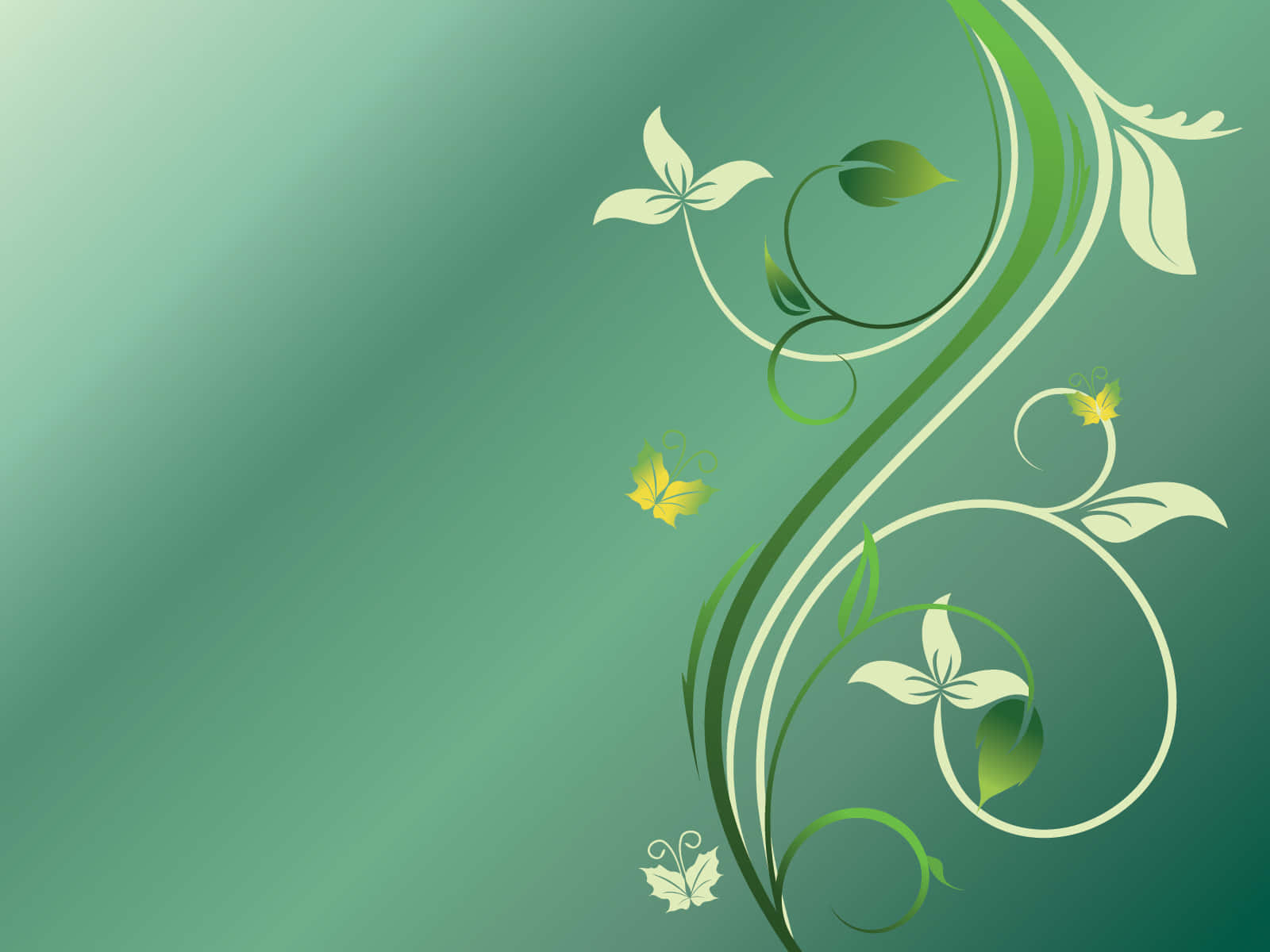 پس‌زمینه طرح گل سبز روشن والپیپر