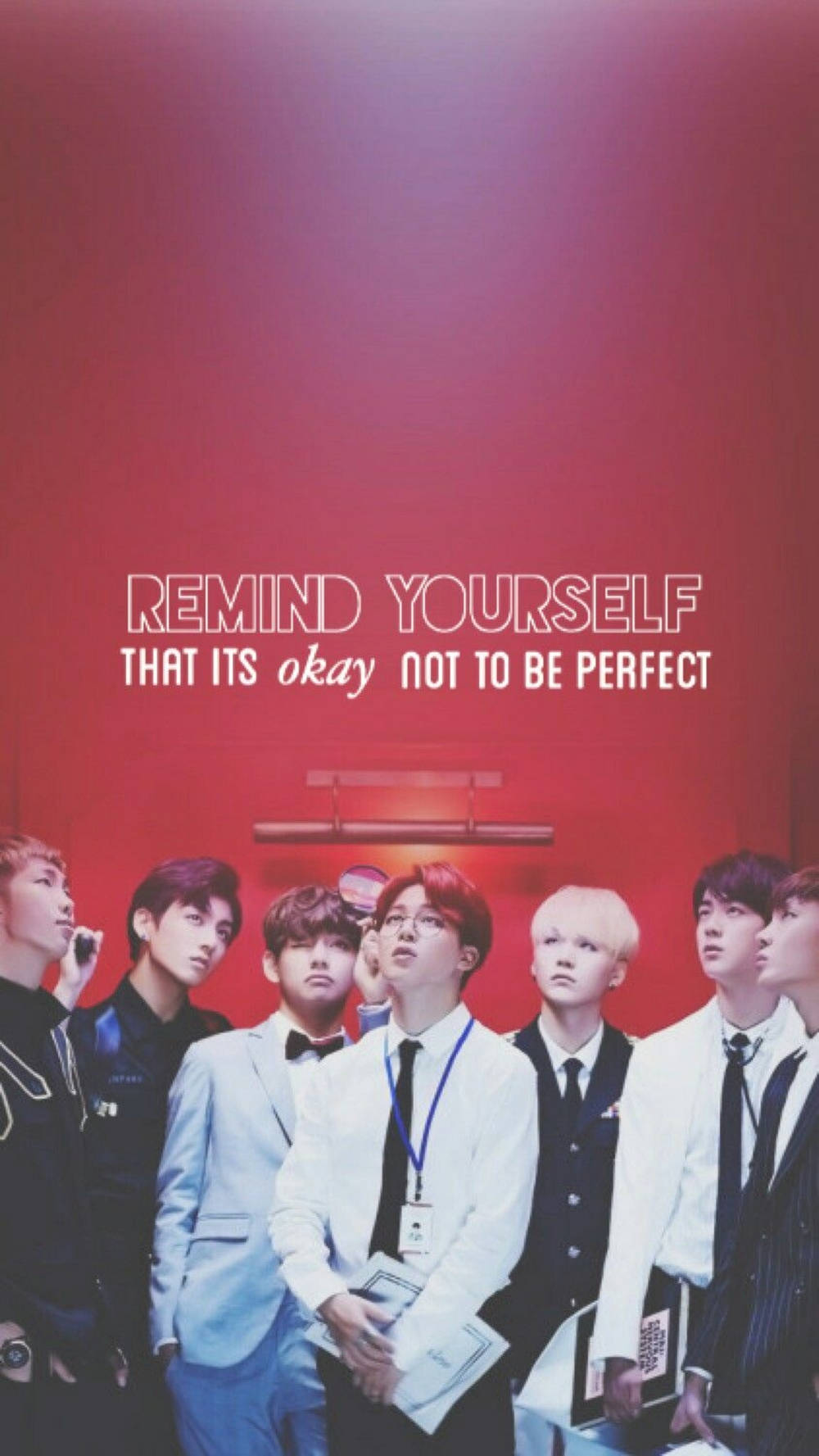 پس زمینه قرمز برای تم تلفن Bts والپیپر