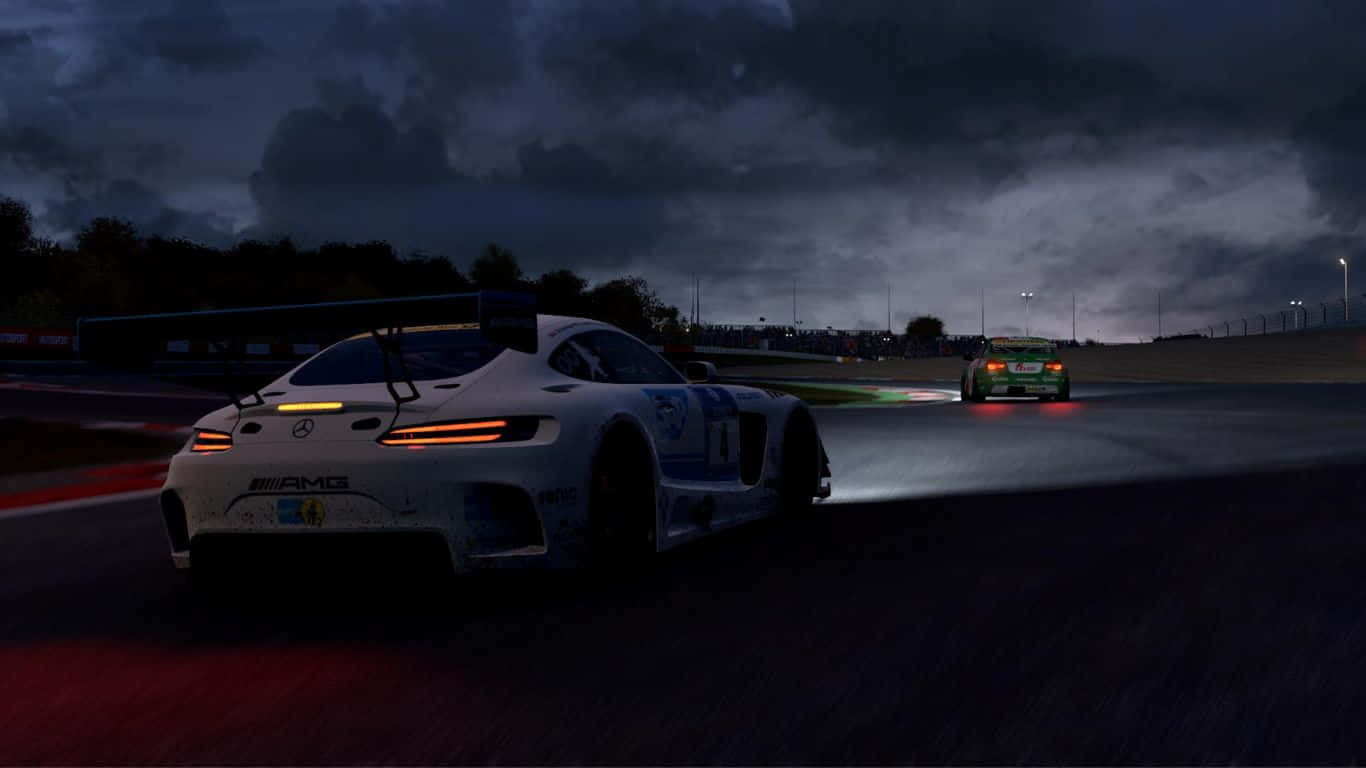 پس‌زمینه مسابقه شبانه Project Cars 2 با رزولوشن 1366x768 والپیپر