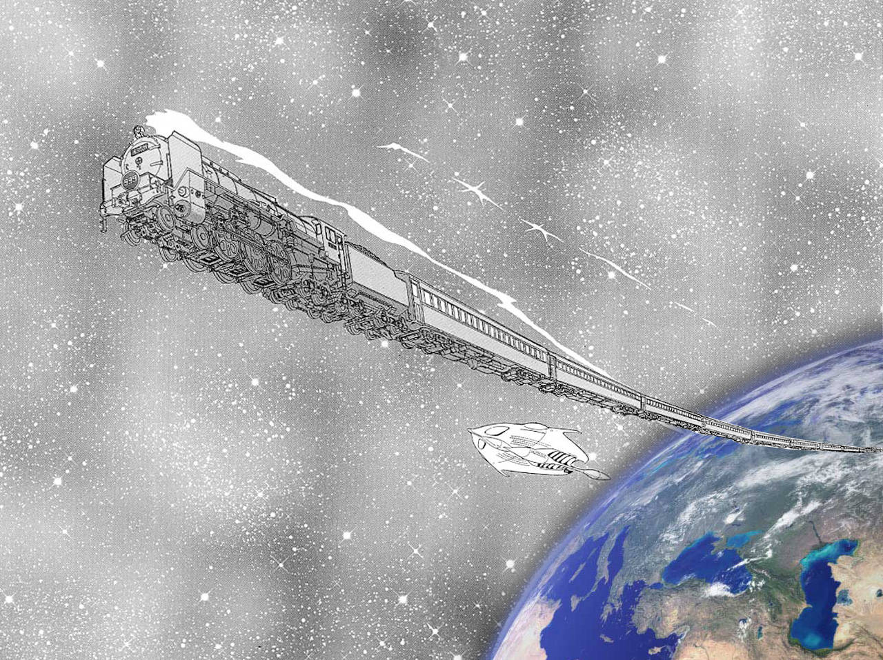 پنل مانگای Galaxy Express 999 والپیپر