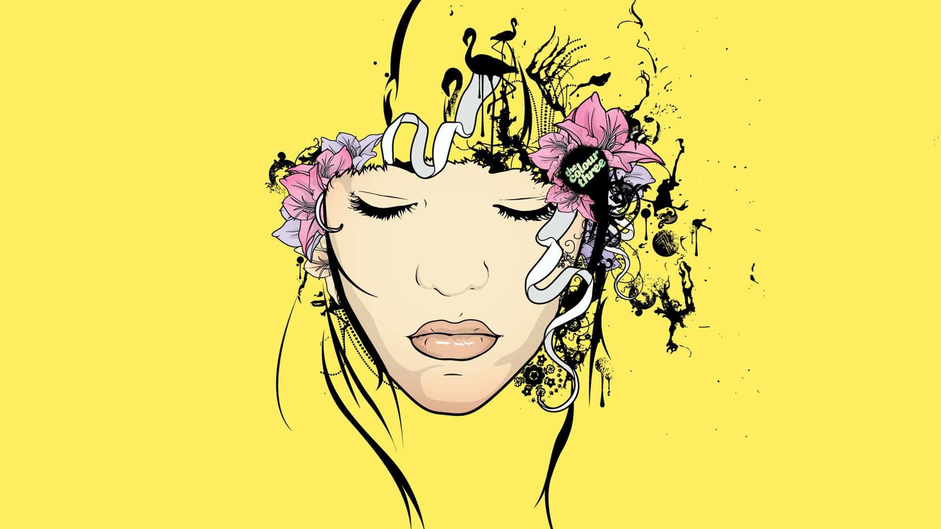 چشم‌انداز زرد جذاب والپیپر