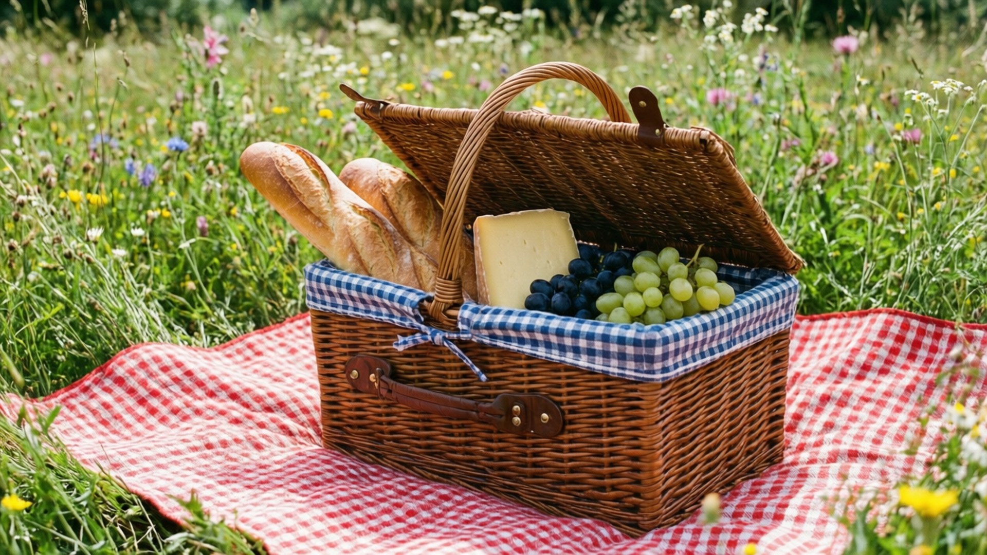 چیدمان پیک‌نیک تابستانی والپیپر