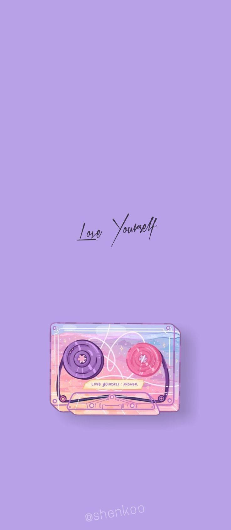 کاست نوار عاشقانه زیباییشناس BTS Love Yourself والپیپر