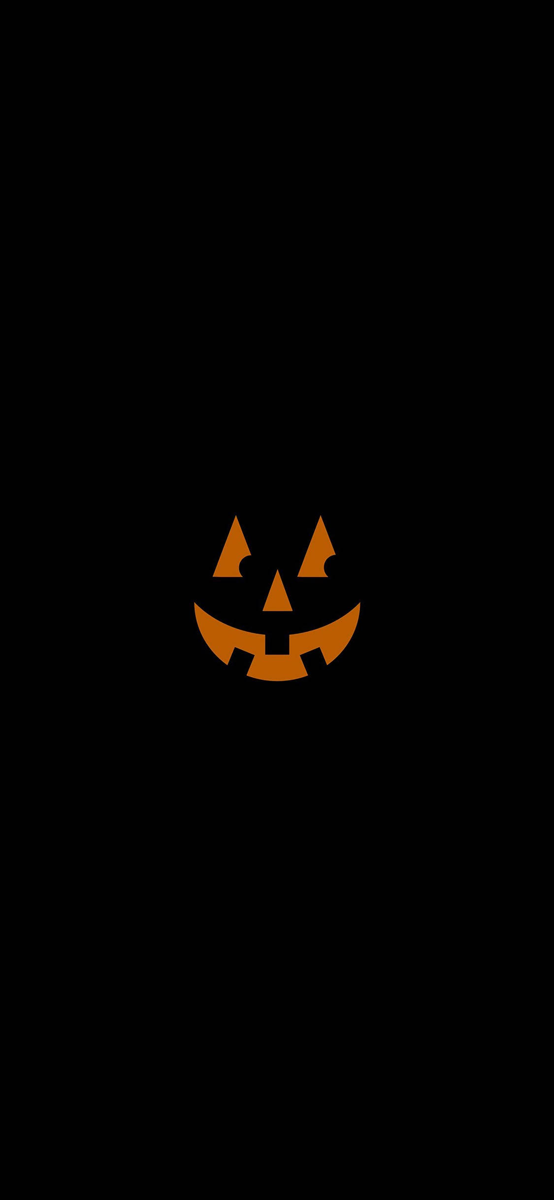 کدو تنبل پوزخند هالووین آیفون والپیپر