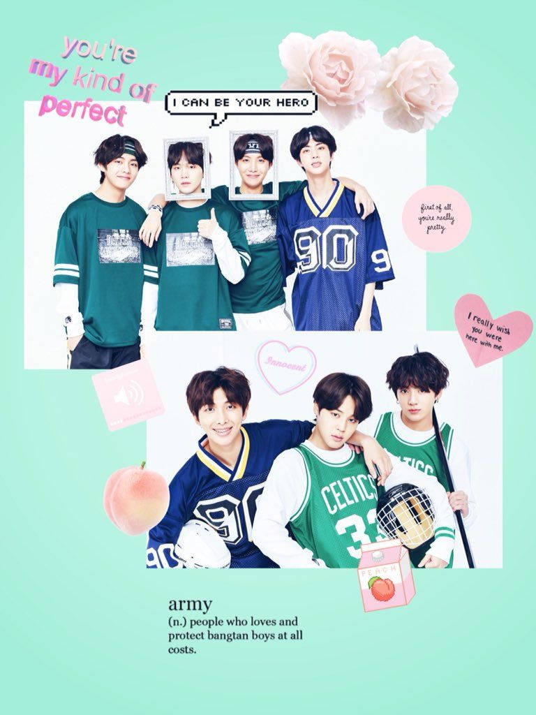 کلاژ زیبای BTS با تم VSCO والپیپر