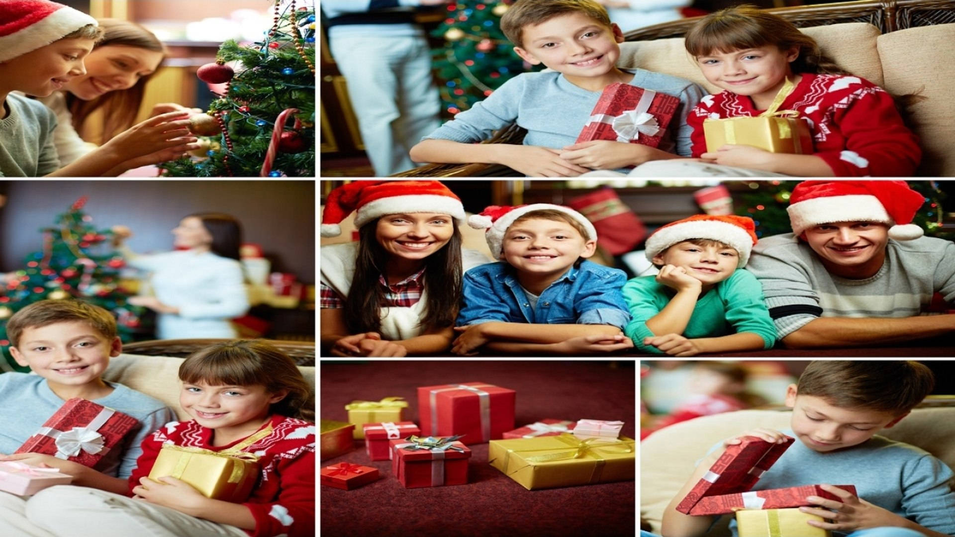 کلاژ کریسمس خانوادگی والپیپر