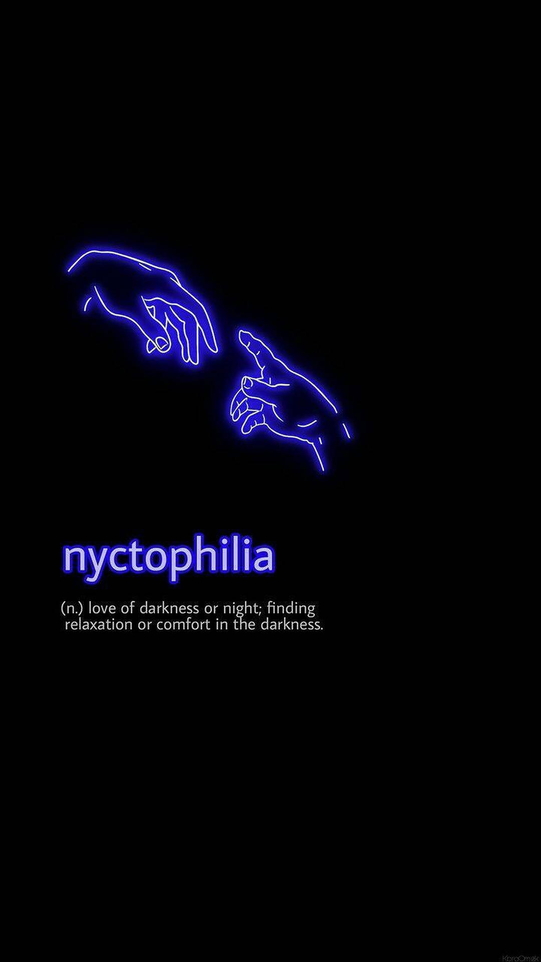 والپیپر کلمات زیبای Nyctophilia — جملات زیبا متحرک والپیپر