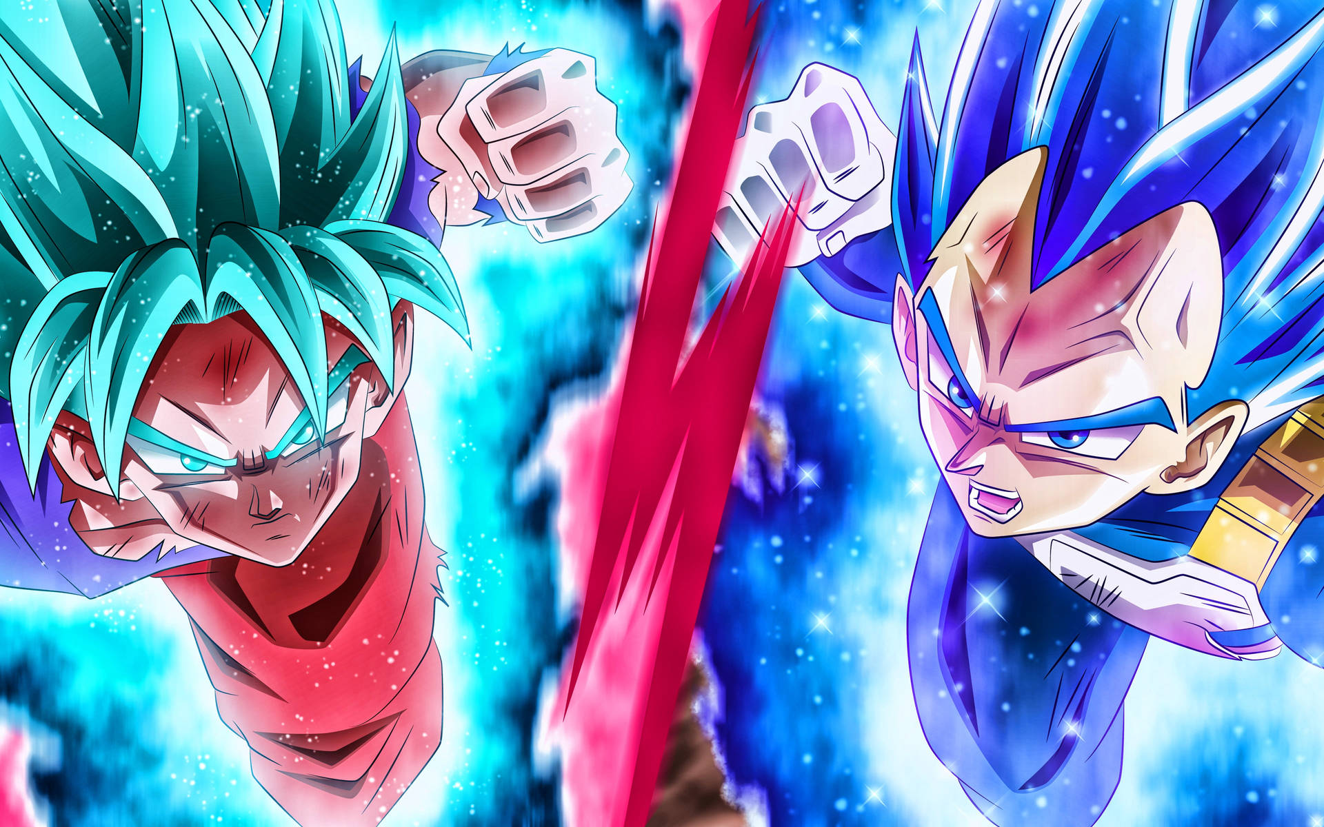 گاکو و وگیتا DBZ 4K — دراگون بال زد والپیپر