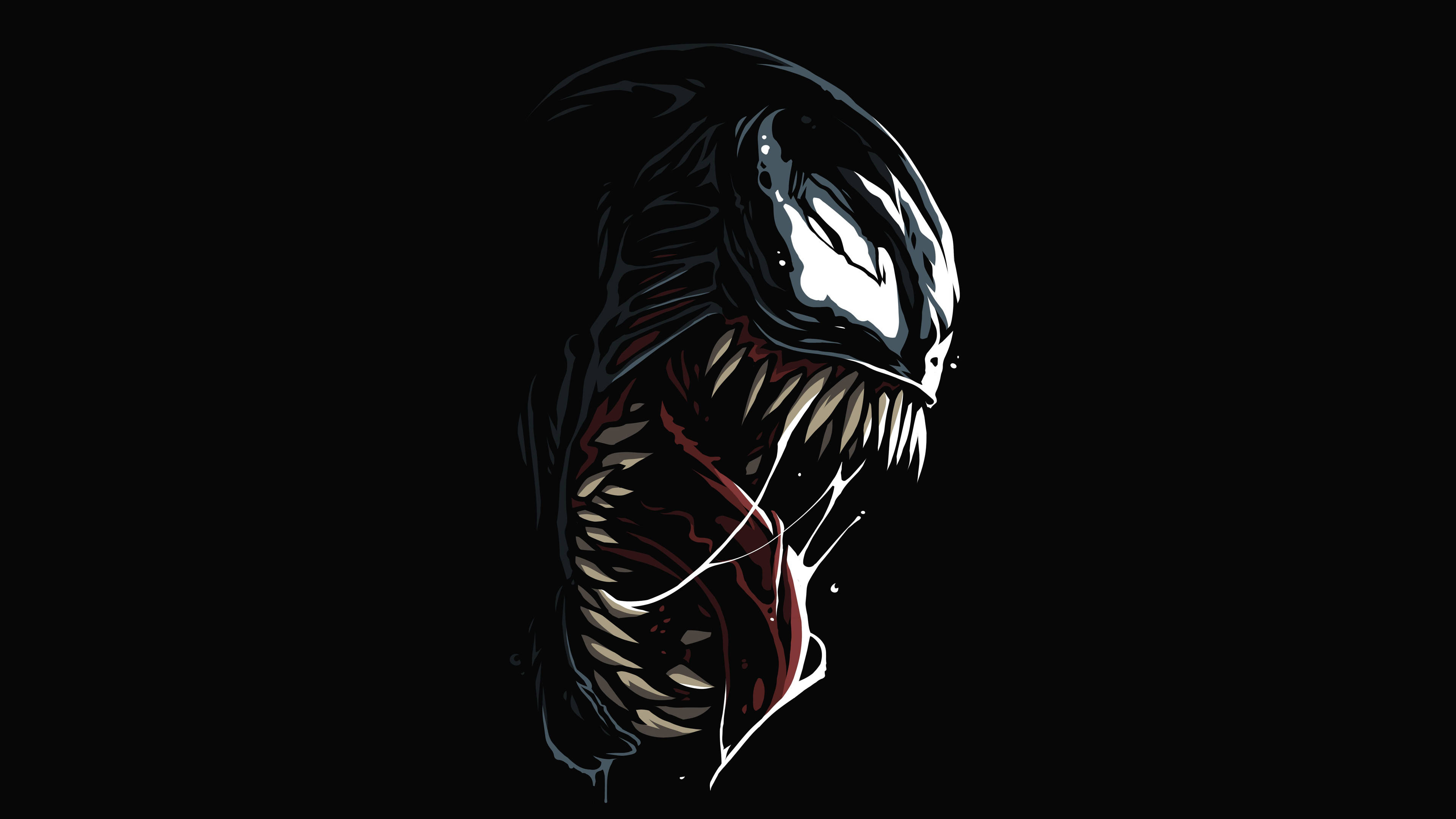 گرافیک تاریک Venom با کیفیت 4K Ultra HD والپیپر