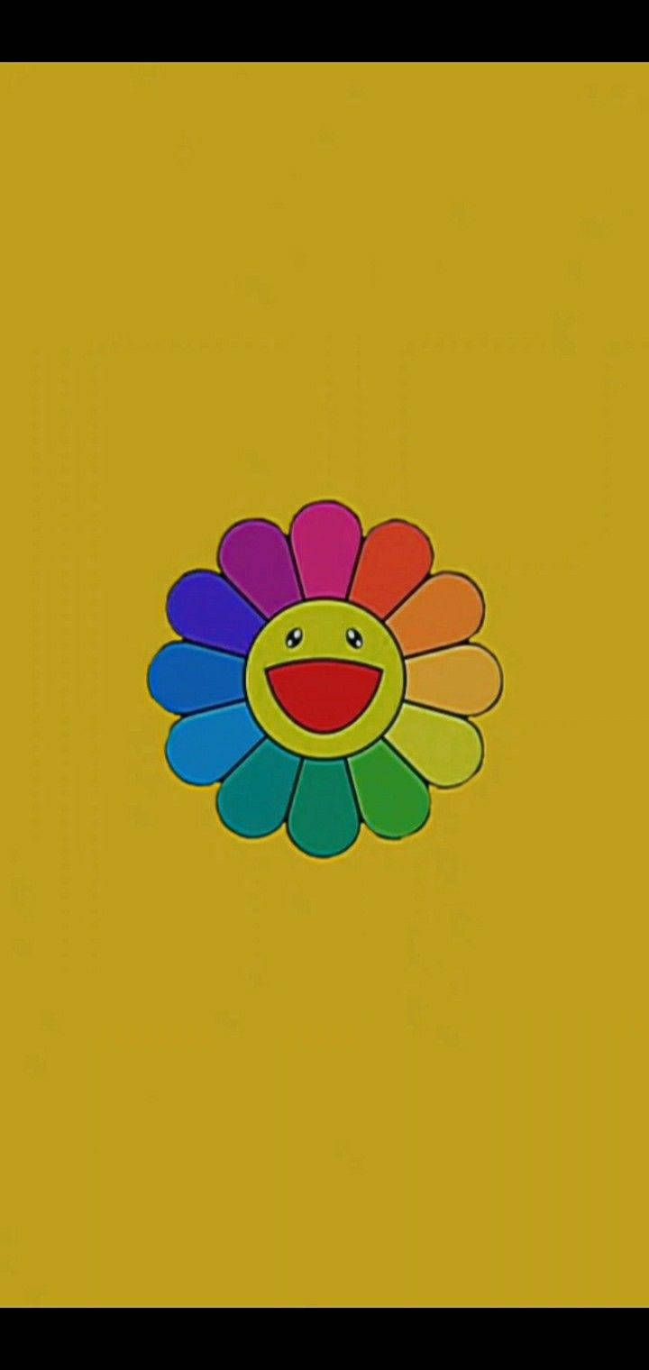 گل خندان با زیبایی‌شناسی ایندی کید والپیپر