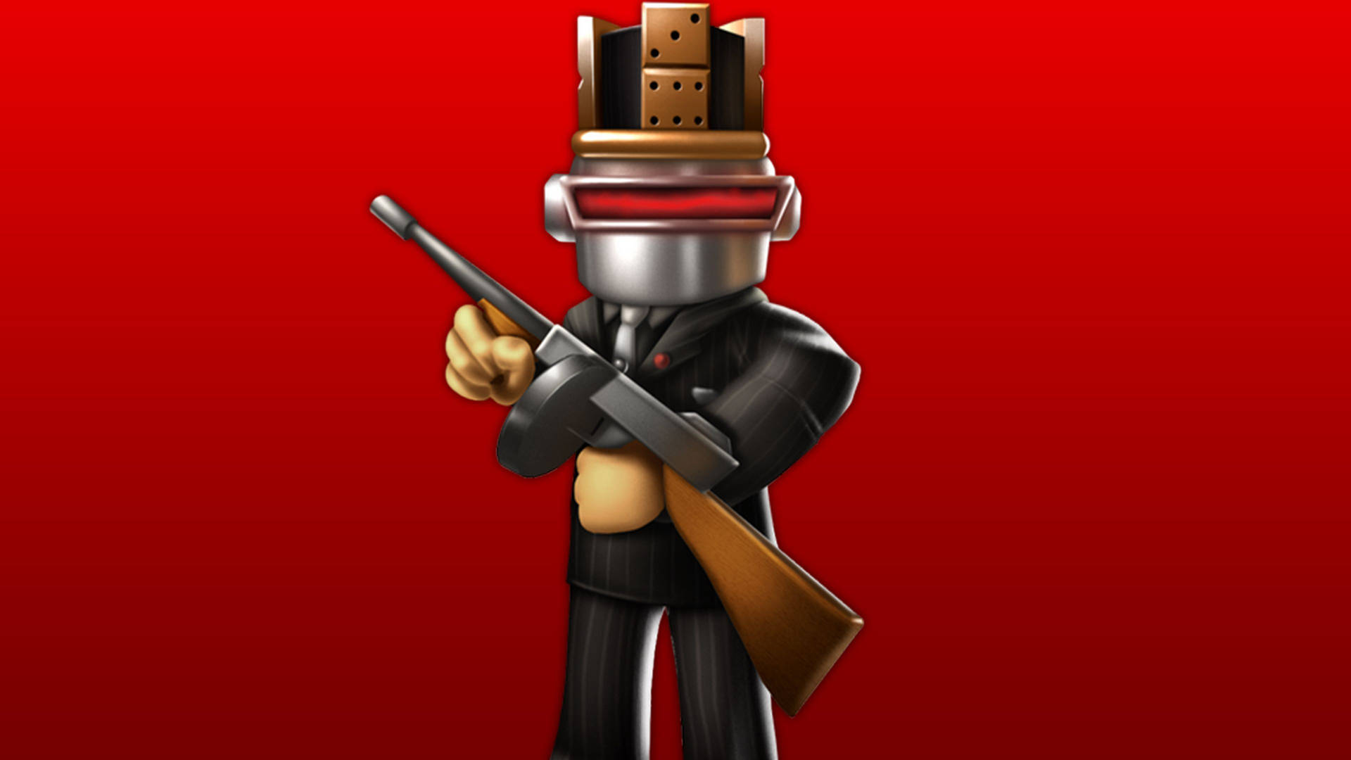 والپیپر شگفت‌انگیز از آواتار ربات مسلح در بازی ویدیویی Roblox — رابلکس والپیپر