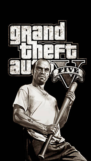 1080P GTA 5 Trevor Philips سیاه و سفید — جی‌تی‌ای والپیپر