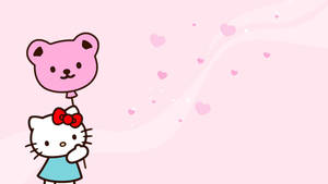 Hello Kitty با بادکنک خرسی، زیبایی‌شناسانه — هلو کیتی زیبا والپیپر
