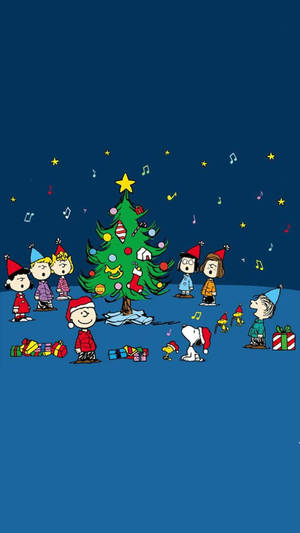 والپیپر Snoopy کریسمس آوازخوانی