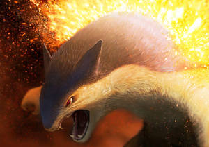 Typhlosion نمای نزدیک HD — انیمه دسکتاپ والپیپر