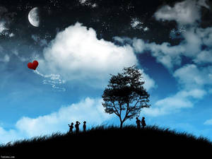 آسمان ابری عاشقانه بامزه