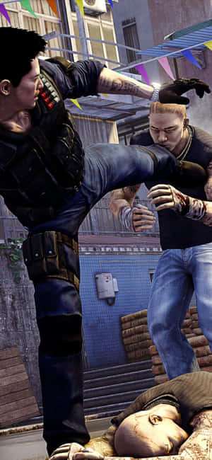 پس‌زمینه آیفون Xs بازی Sleeping Dogs