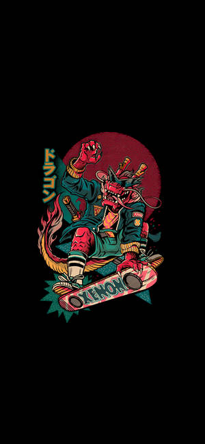 اسکیت‌بورد اژدها با غرور — گوشی باحال والپیپر
