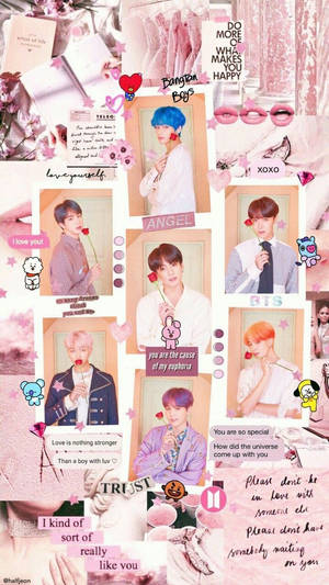اعضای زیبای BTS با گل رز — زیبای bts والپیپر