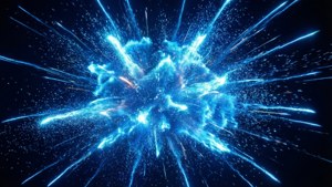 انفجار نور آبی نئون انتزاعی — نئون آبی والپیپر
