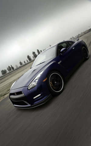 Gtr R35 — آبی تیره والپیپر