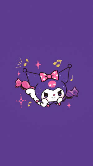 کورومی ملودی من روی پس‌زمینه بنفش تیره