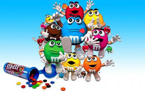 شخصیت‌های رنگارنگ شکلاتی M&M — دسکتاپ بامزه والپیپر