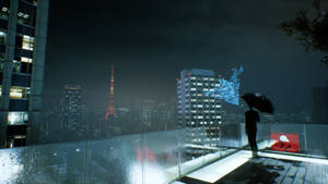والپیپر عابر بالکن در Ghostwire Tokyo