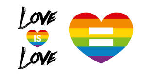 کاغذدیواری عشق عشق است قلب برابر LGBTQ — عشق زیبا والپیپر