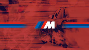 لوگوی قرمز و دودی BMW M — بی‌ام‌و والپیپر