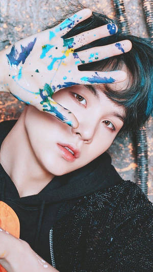 نقاشی دست بامزه شوگا از BTS