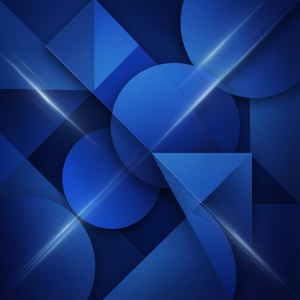 ترکیب هندسی انتزاعی آبی تیره با مثلثها و دایرهها. — آبی تیره استتیک والپیپر