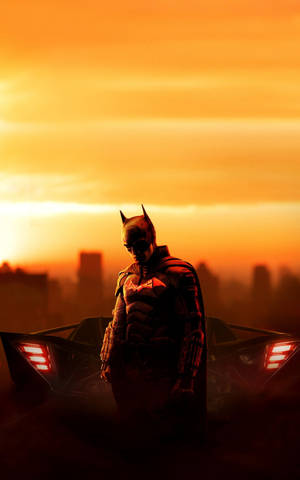 هنر تلفن همراه بتمن در غروب — بتمن والپیپر