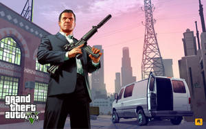 1080P GTA 5 مایکل دی سانتا — جی‌تی‌ای والپیپر