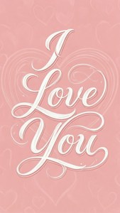 والپیپر عاشقانه با تایپوگرافی شیک و عبارت I Love You به خط شکسته. — دوستت دارم والپیپر