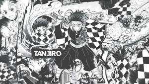 والپیپر پنل مانگای Kimetsu No Yaiba — پنل مانگا والپیپر