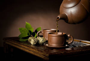 چای داغ قهوهای زیبا — قهوه‌ای استتیک والپیپر