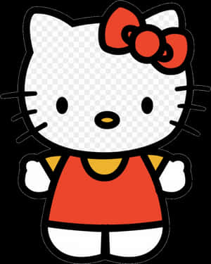 کلیپ‌آرت هلو کیتی با پس‌زمینه شفاف - هلو کیتی با لباس قرمز، دانلود PNG — Hello kitty گیف والپیپر