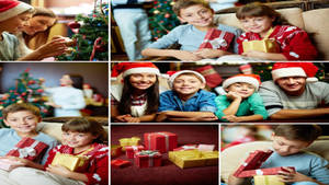 والپیپر کلاژ کریسمس خانوادگی — کلاژ کریسمس والپیپر