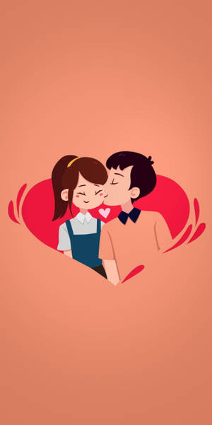 ۸K آیفون بوسه زوج بامزه — عشق والپیپر